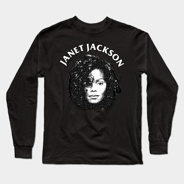 Janet - Engraving Style Long Sleeve T-Shirt by Parody Merch